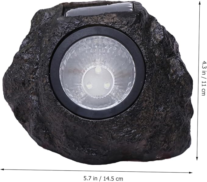 ARTIBETTER 2pcs Simulation Stone Solar Lamp Outdoor Garden Lights Solar Pathway Lamp Landscape Light for Patio Driveway