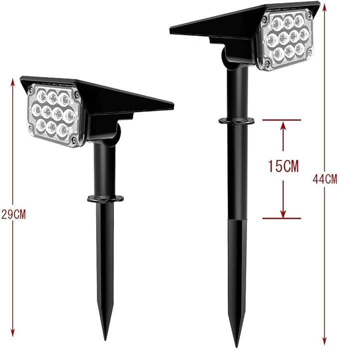 T-SUNUS 20 LED Solar Spotlights, IP65 Waterproof 2-in-1 Outdoor Solar Landscape Light for Yard Garden Driveway | Lumora