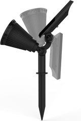 Magictec Solar Spotlights, 2-in-1 Adjustable 4 LED Wall/Landscape Solar Lights with Automatic - Outdoor Path Light | Lumora