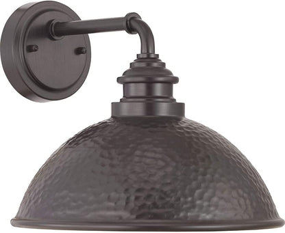 Progress Lighting Englewood Collection 1-Light Farmhouse Outdoor Medium Wall Lantern Light Antique Bronze, 10.38x12.00x12.00