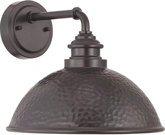 Progress Lighting Englewood Collection 1-Light Farmhouse Outdoor Medium Wall Lantern Light Antique Bronze, 10.38x12.00x12.00