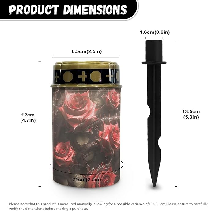 Solar Garden Lights Outdoor Waterproof Decorative Solar Lights Red Roses Outdoor Solar Lights for Garden Yard Patio Lawn Outdoor Decor, Gifts for Dad,Mother,Grandma