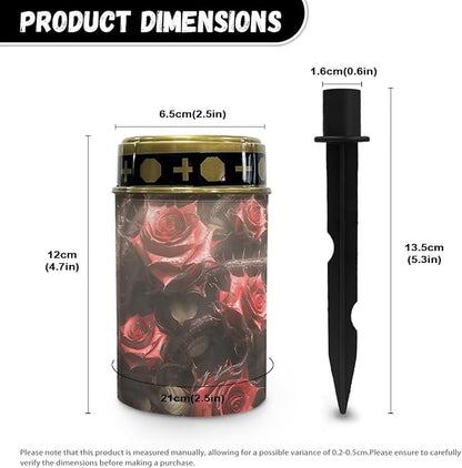 Solar Garden Lights Outdoor Waterproof Decorative Solar Lights Red Roses Outdoor Solar Lights for Garden Yard Patio Lawn Outdoor Decor, Gifts for Dad,Mother,Grandma