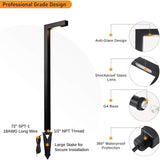 Gardenreet Brass Landscape Path Lights, LED 12V Low Voltage Pathway Lights Wired, Modern Outdoor Garden Lights | Lumora
