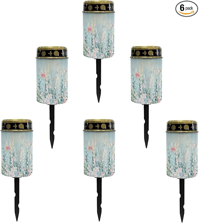 Flower Solar Flameless Lights Outdoor Solar Lights Waterproof Solar Powered Fairy Lights for Outside Landscape Lighting Pathway Lights Red Rose Lantern Solar Walkway Lights Outdoor