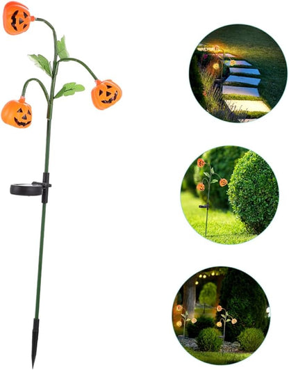 POPETPOP Solar Pathway Lights Halloween Decorations Led Pumpkin Lantern Outdoor