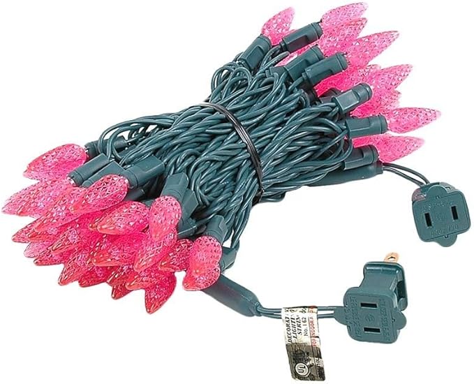 Novelty Lights 24FT 70 LED C6 Christmas String Lights, Outdoor Commercial Grade Tree Decorations, Permanent LED | Lumora