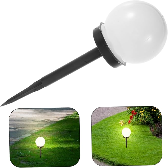Solar Lawn Lamp Warm Light Outdoor Garden Solar Globe Light Decorative Pathway Landscape Driveway Plug-