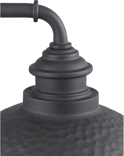 Progress Lighting Englewood Collection 1-Light Farmhouse Outdoor Medium Wall Lantern Light Textured Black, 10.38x12.00x12.00