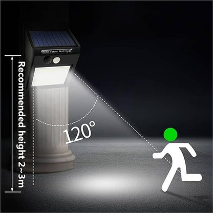 QUQUQ Solar Pathway Lights Solar Powered Garden Lights Led Motion Sensor Wall Light Waterproof Yard Patio Decor(2packs)
