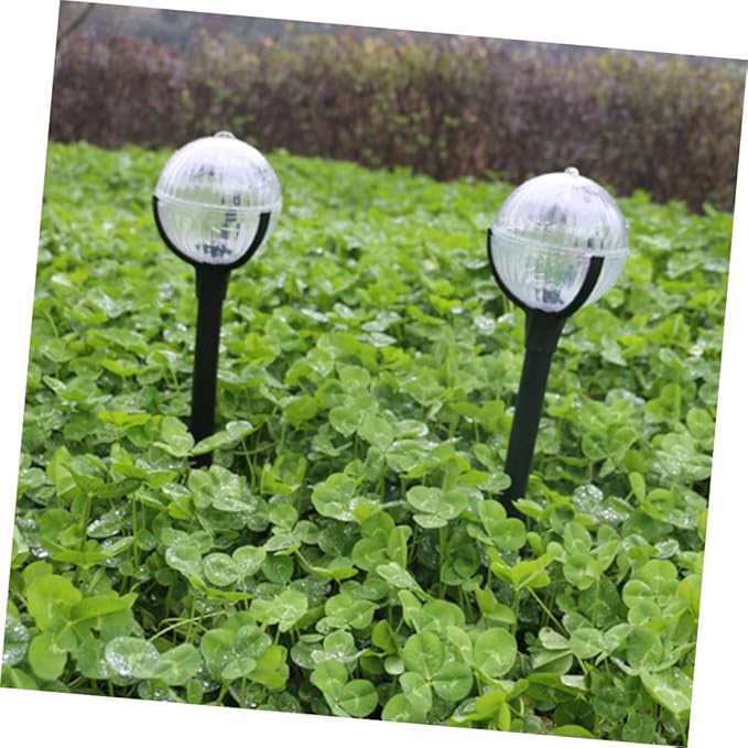 YARNOW 2pcs Solar Powered LED Lawn Path Lights Color Changing Outdoor Garden Solar Decorative Lamps with Light Sensor for Yard and Patio