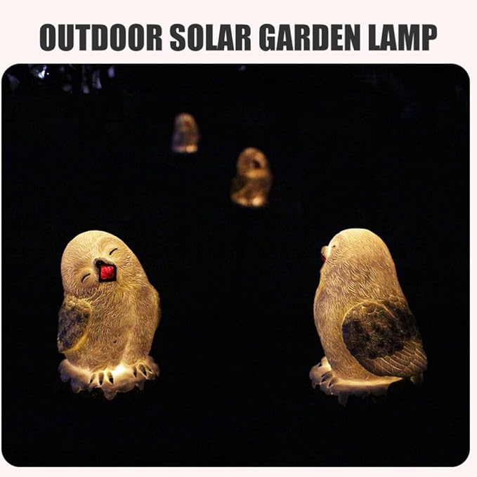 BESPORTBLE Solar Garden Lights Figurine Outdoor Stake Decorative Lights Solar Powered Resin Statue for Yard Patio Lawn Garden Decorations