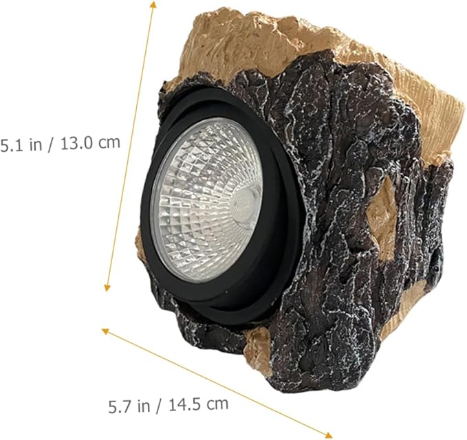 Solar Outdoor Light Simulated Tree Stump Solar Pathway Light Waterproof Garden Decoration 1-Pack for Walkways and Patios