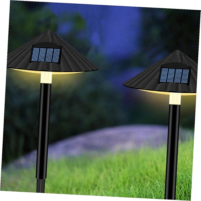 Solar Energy Mushroom LED Lawn Light, Waterproof Outdoor Garden Path Lamp Warm Light, Solar Powered Landscape Lighting for Yard and Patio