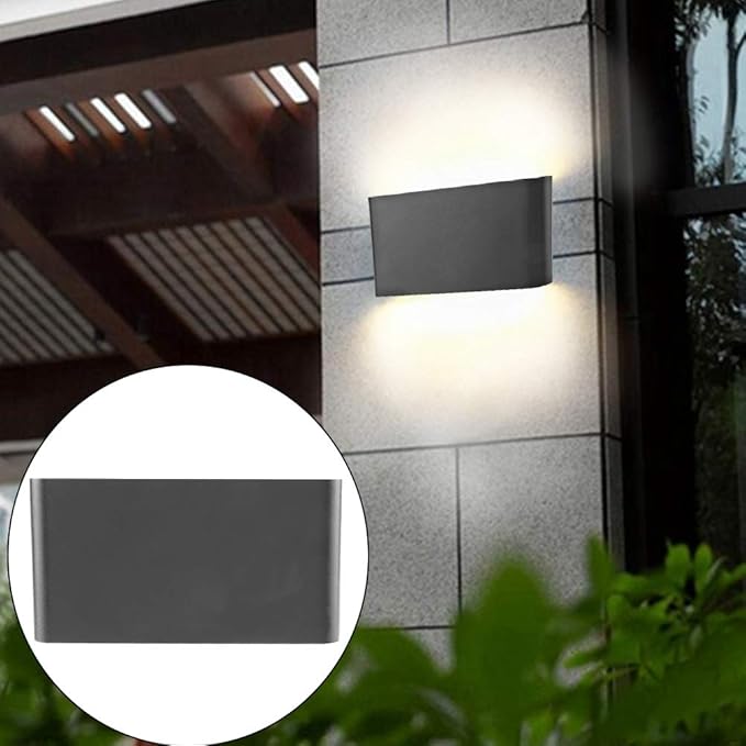 12W LED Wall Lamp Outdoor Square COB Balcony Lighting for Homes Bars Cafes Porches Aluminum Alloy Black | Lumora