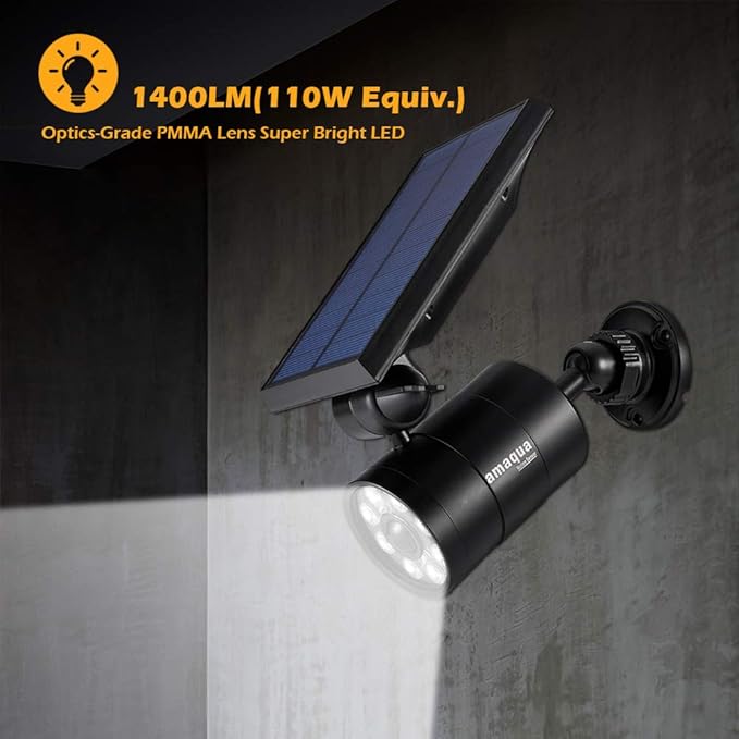 Solar Motion Sensor Lights Outdoor Waterproof Solar Motion Spot Lights for Outside Garden Patio Garage Deck Post | Lumora
