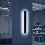 Mikeru 31.4" Outdoor Wall Sconce 6000K Cool White - IP65 Waterproof Black Exterior Light, Hardwired Wall Mounted | Lumora