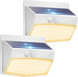 Peasur Solar Outdoor Lights, [2 Packs] Motion Sensor Security Lights with 3 Lighting Modes Wall Lights Waterproof | Lumora