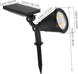 Kisangel Outdoor Solar Lights Lighting Modes Solar-Powered Spotlight Landscape Lighting Led Landscaping Lights for | Lumora