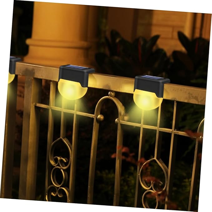 Housoutil 1pc Solar Stair Lamp Outdoor Led Handrail Light for Fences Warm Lighting Easy Installation Energy | Lumora