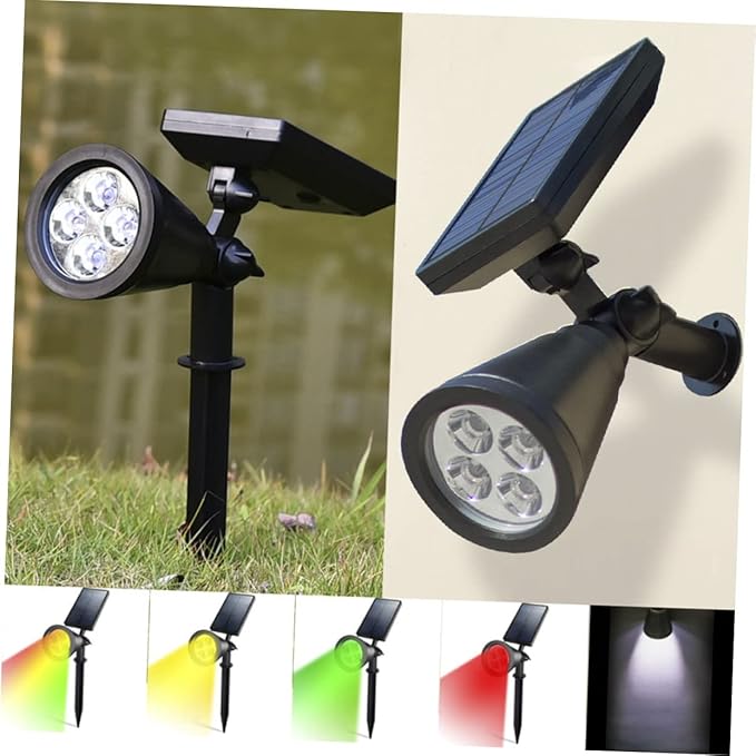 Color Solar Ground Lights with Solar Panel Outdoor Garden Spotlights for Pathway Lawn and Patio Easy Installation | Lumora