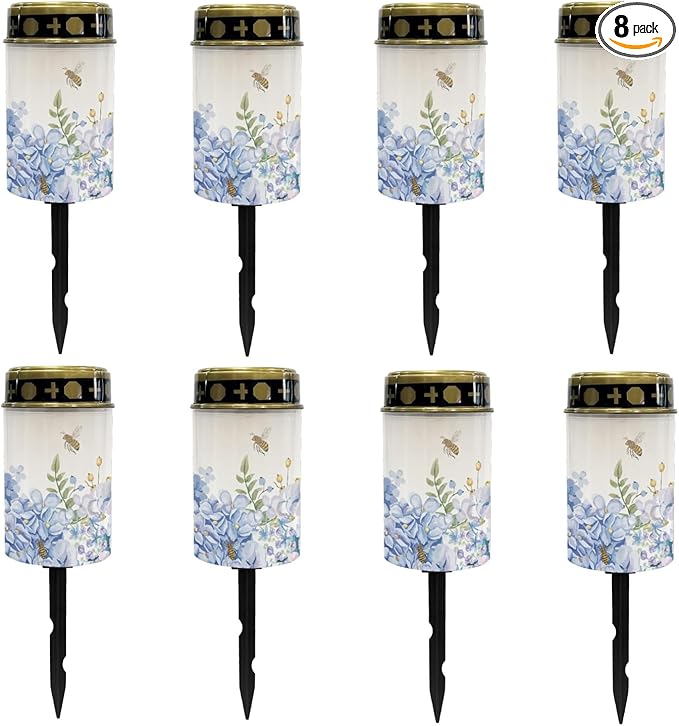 Purple Lavender Solar Lights Outdoor Waterproof Solar Pathway Lights LED Solar Lantern Landscape Lighting for Yard Patio Solar Stake Lights Wall Light Auto On/Off