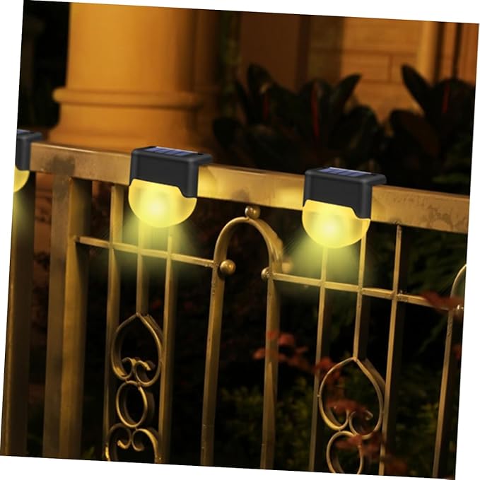 1Pc Solar Outdoor Stair Lamp Warm LED Lighting for Handrails and Fences Easy Installation Weather Resistant Solar | Lumora