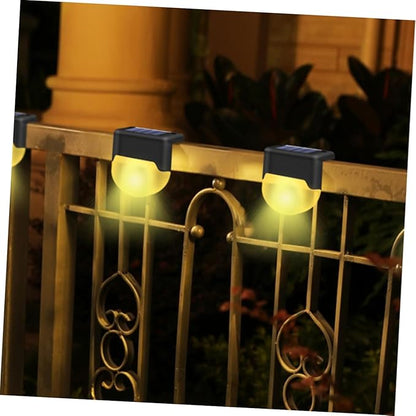 1Pc Solar Outdoor Stair Lamp Warm LED Lighting for Handrails and Fences Easy Installation Weather Resistant Solar Powered Light for Steps and Decks