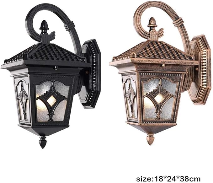 Outdoor Lamp Post Light Outdoor Glass Retro Traditional Edison Waterproof Wall Lamp Wall Fixture Vintage E27 Garden | Lumora