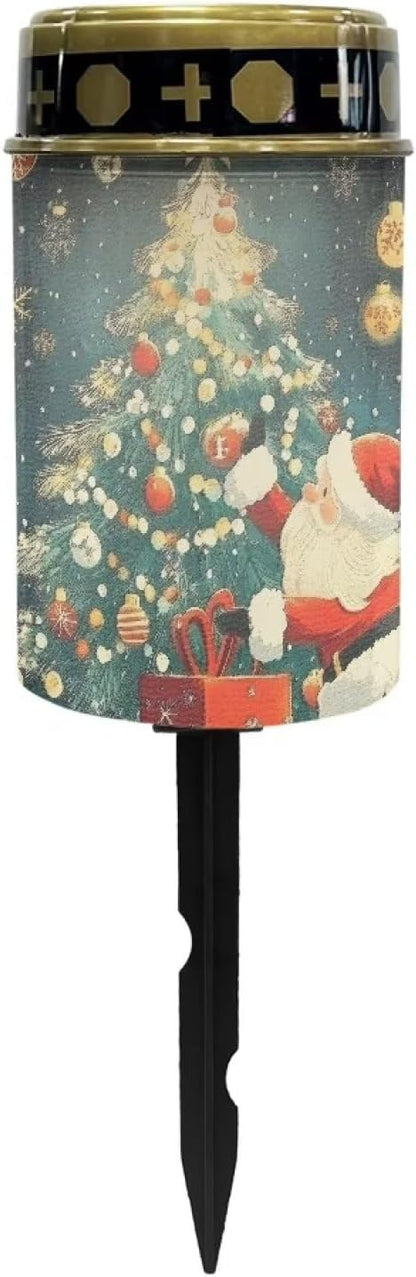 Hat Snowman Solar Lights for Outside Path Light Grave Decorations for Cemetery Outdoor Lighting