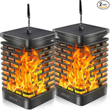 EOYIZW Solar Outdoor Lights 2 Pack- 99 LEDs Flickering Flame Solar Lantern for Garden Decor- IP65 Waterproof Garden | Lumora