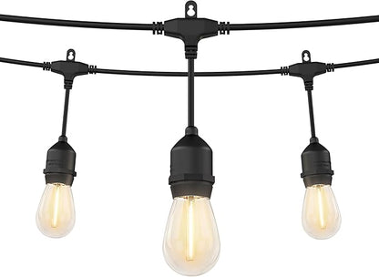 artika Blaze 20 LED Bulbs 42 ft Outdoor Solar String Lights - Dusk to Dawn - Matte Black