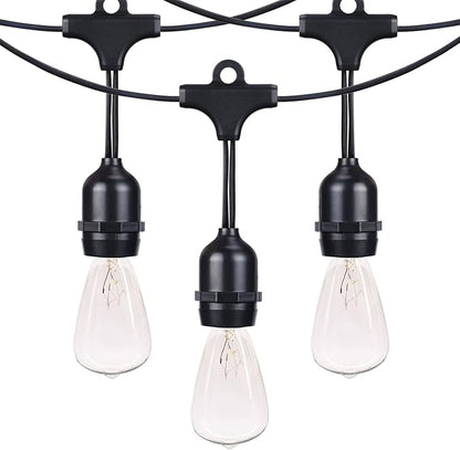 Afirst Outdoor String Lights Waterproof 20FT with 15 Glass Bulbs, Connectable Patio Lights for Garden Backyard Porch Holiday