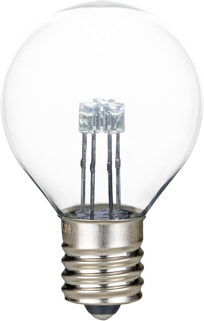 Novelty Lights 25 Pack G30 Glass LED Globe Bulbs, String Light Replacement Bulbs, E12 Candelabra Base, Energy Efficient Outdoor Patio Lighting, Pure White