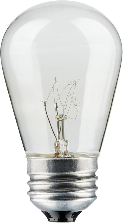 Satco S8035 Incandescent Indoor/Outdoor String Lights, Black, Bulbs Included, 24 Feet (Pack of 1)