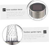 12pcs Solar Outdoor Pathway Lights Stainless Steel Solar Garden Lights with Bright White LED for Patio Walkway Lawn | Lumora