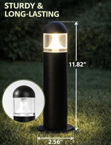 12 Pack Low Voltage Landscape Pathway Lights Wired, Outdoor Modern 12V LED Bollard Lights for Driveway Garden | Lumora