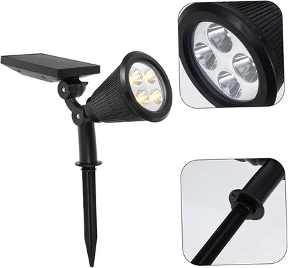 Kisangel Outdoor Solar Lights Lighting Modes Solar-Powered Spotlight Landscape Lighting Led Landscaping Lights for Garden Pathway