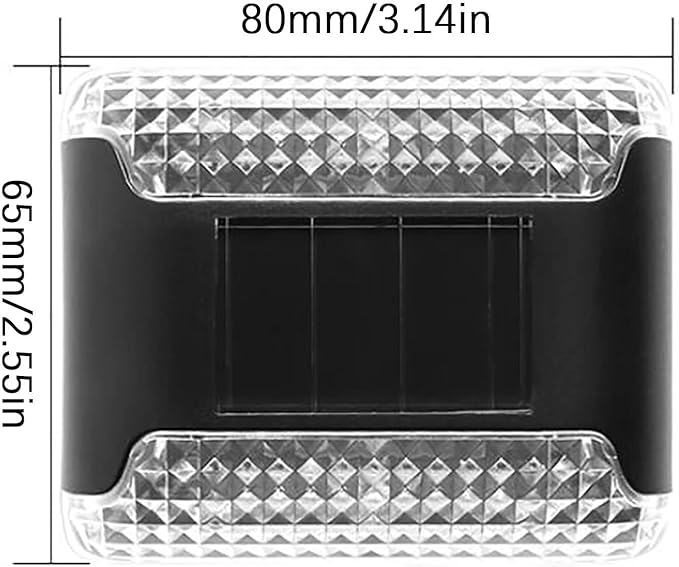 4PCS IP65 Waterproof Solar Lights Outdoor, Led Solar White Lights, LED Solar Stair Outdoor Light, Garden Yard Fence Wall Lamp for Outdoor Stairs, Step, Fence, Yard, Patio, Pathway, Garden Decor