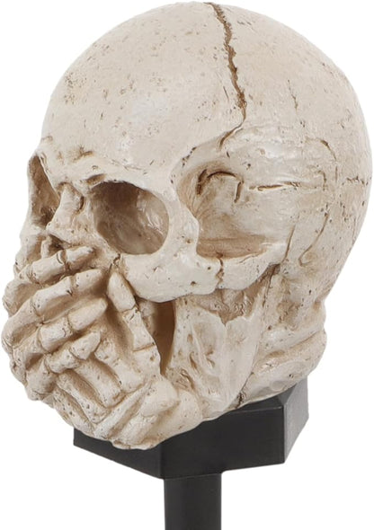 Sosoport Halloween Solar Skull Garden Stake Light Outdoor Yard Solar Path Lighting Halloween Decorations for Lawn Patio, Solar-Powered Outdoor Skull Lamp