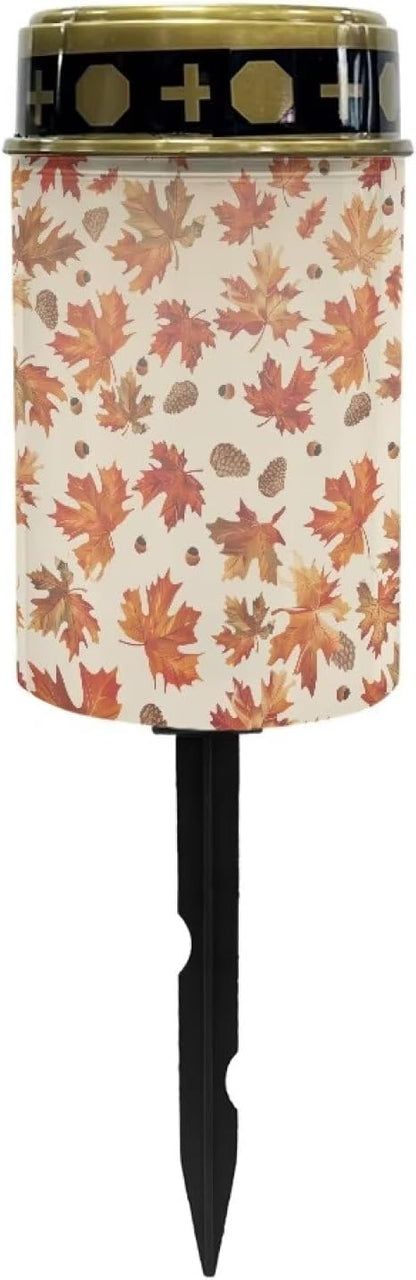Maple Leaf Pinecone Solar Lights for Cemetery Yard Solar Lights Outdoor Decorative Led Solar Pathway Lights Solar Pathway Light Solar Landscape Lights Backyard Lights