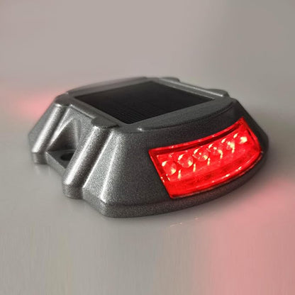 Revolutionary Solar Deck Lights,Silver Aluminium Alloy, High Brightness LED, Waterproof, Ideal for Outdoor Deck, Pathway, Walkway,Stair (Red Light)