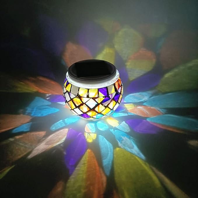 Garden Solar Lights Multi-Color Changing LED Flower Stake Light Decorative Landscape Lawn Yard Outdoor Lights Lamp Body Diameter 15mm/6inch Height 14cm/5.5inch