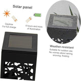 6Pcs Hollow Out Solar Lawn Lights Outdoor Garden Solar Light with Ground Plug for Landscape Lighting Warm White | Lumora
