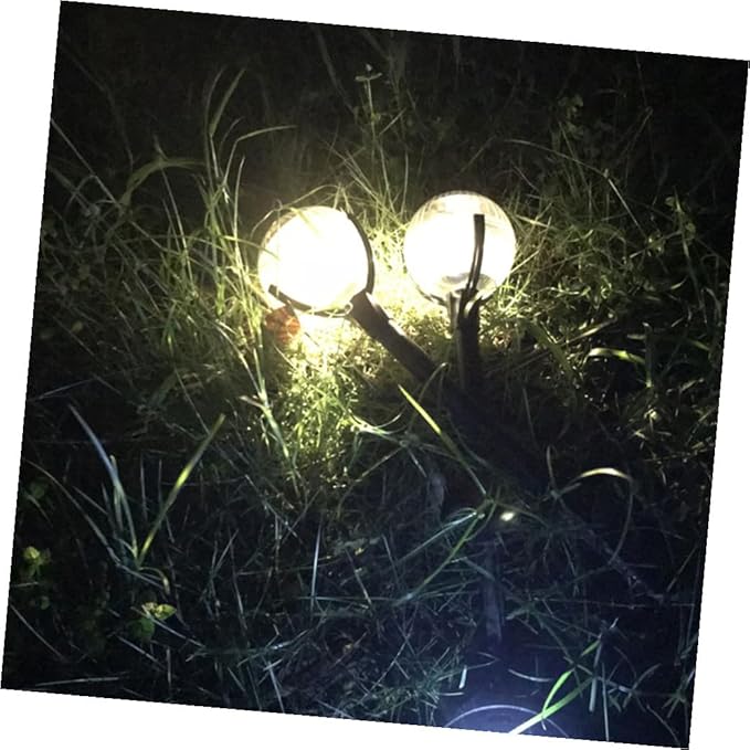 Homoyoyo 2pcs Solar Lawn Lights Solar Powered Garden Path Lights with Colorful LED for Yard and Patio Decoration