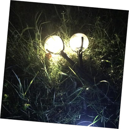 Homoyoyo 2pcs Solar Lawn Lights Solar Powered Garden Path Lights with Colorful LED for Yard and Patio Decoration