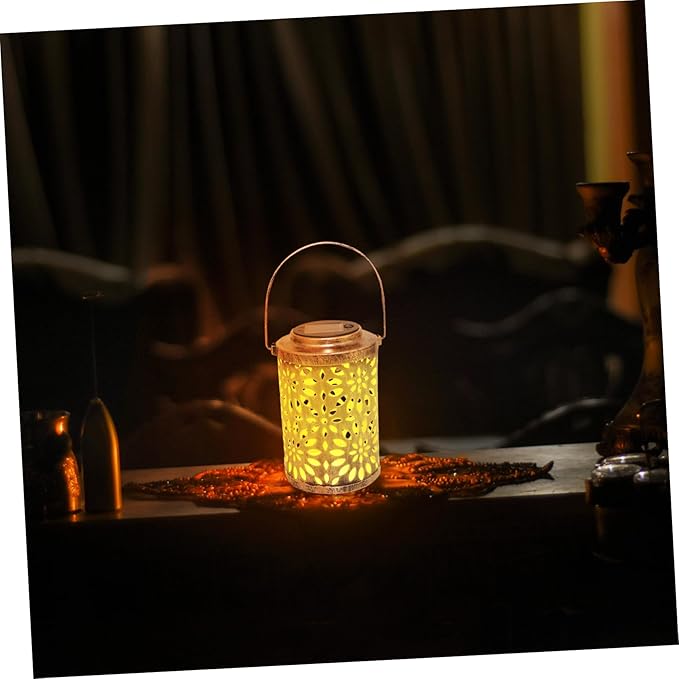 Lurrose 1pc Delicate Solar Lamp Hollowed Handle Projection Light Outdoor Decoration for Garden Balcony and Lawn | Lumora