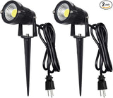 LED Landscape Spotlight Outdoor,IP65 Waterproof Garden Spotlights,5W AC 120V Yard Flood Light,Metal Ground Stake | Lumora