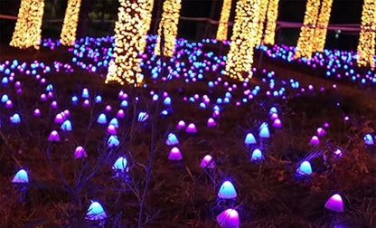Mini Solar Mushroom Light 8 Modes 11.5ft Solar Pathway Lights 10 LEDS Multi-Color Fairy String Light Outdoor Waterproof Cute Mushroom Shaped Landscape Light for Christmas Halloween Backyard Lawn 1 Set