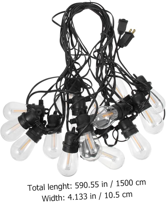 15m Outdoor Led String Lights Decorative Party Lamp Led Bulbs for Garden Patio Camping and Festivals Wear-Resistant | Lumora